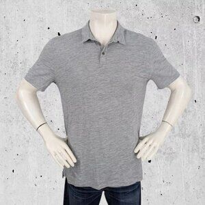 John Varvatos Henley Shirt Size Large Gray Grey